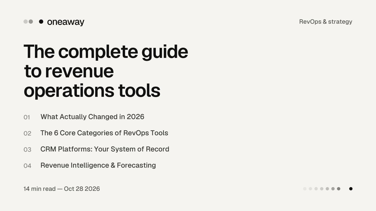 Revenue Operations Tools in 2026: The Complete Guide