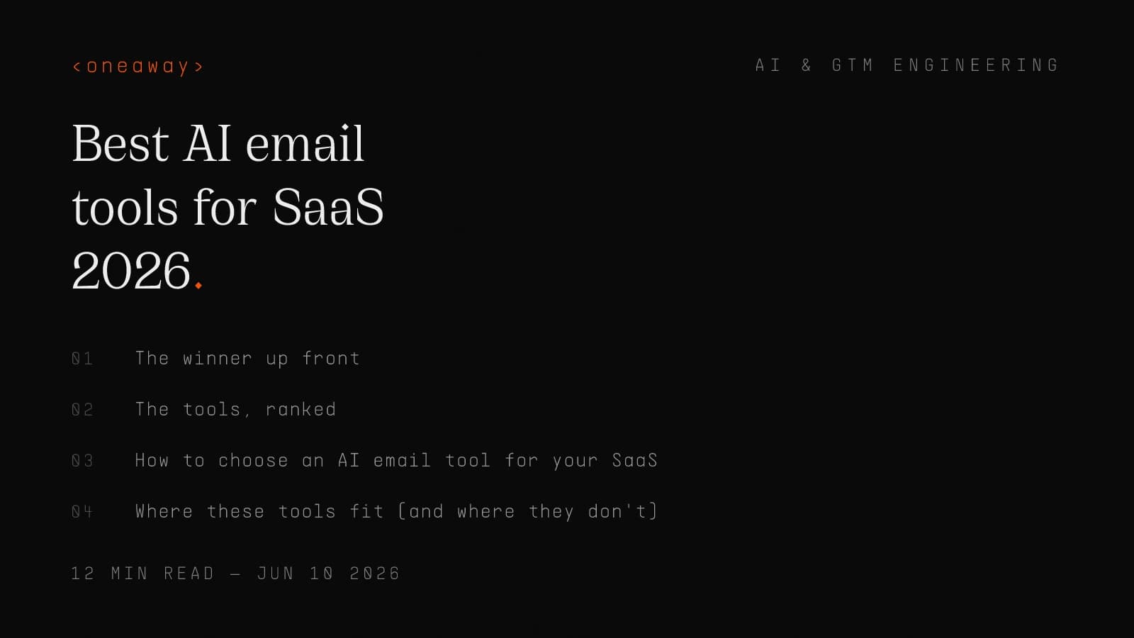 Best AI Email Tools for SaaS in 2026 (Ranked)
