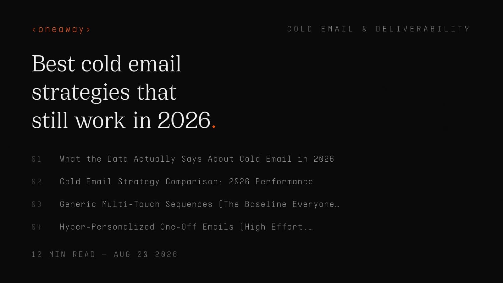 Best Cold Email Strategies That Still Work in 2026, Ranked