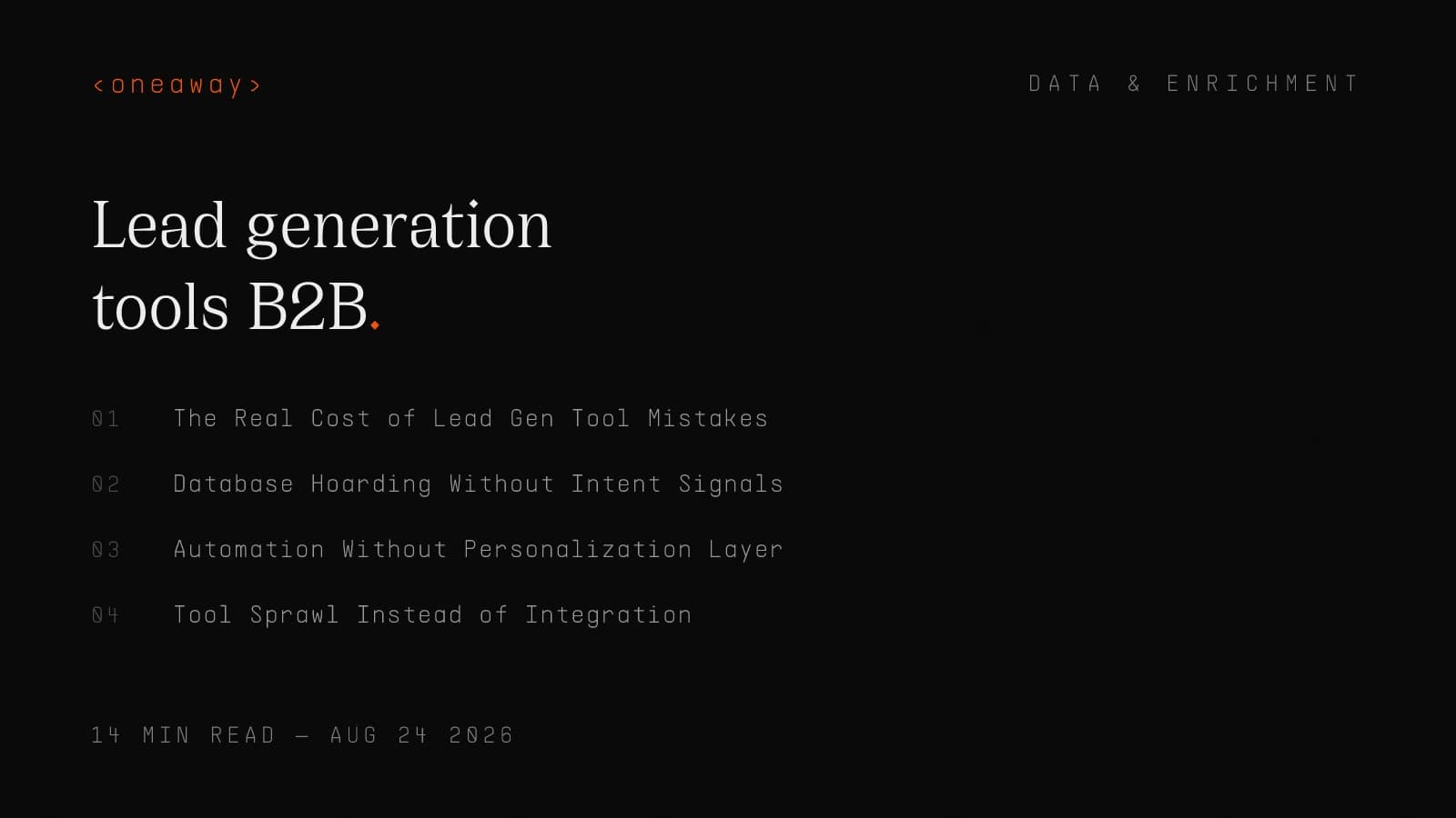 Lead Generation Tools B2B Mistakes That Kill Your Pipeline