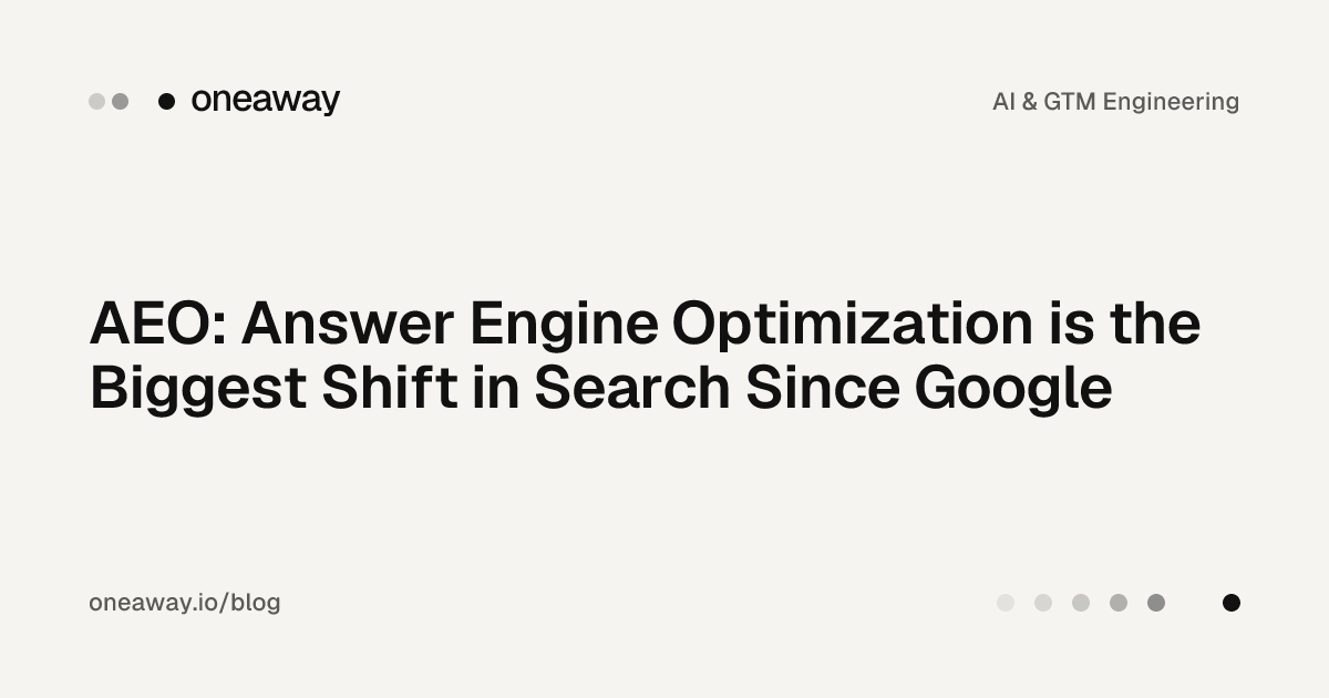 AEO: Answer Engine Optimization is the Biggest Shift in Search Since ...